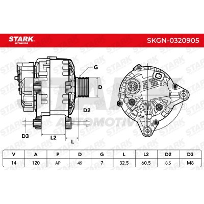 Alternator Stark SKGN-0320905 SKGN-0320905 - photo 7