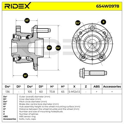 Wheel Bearing RIDEX 654W0978 654W0978 - photo 9