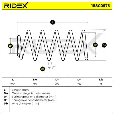 Suspension Spring RIDEX 188C0575 188C0575 - photo 6