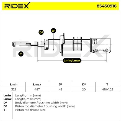 Shock Absorber RIDEX 854S0916 854S0916 - photo 6