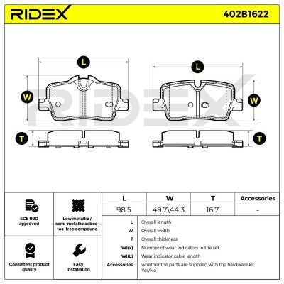 Brake Pads Set RIDEX 402B1622 402B1622 - photo 6
