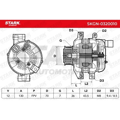 Alternator Stark SKGN-0320010 SKGN-0320010 - photo 5