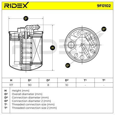 Fuel Filter RIDEX 9F0102 9F0102 - photo 5