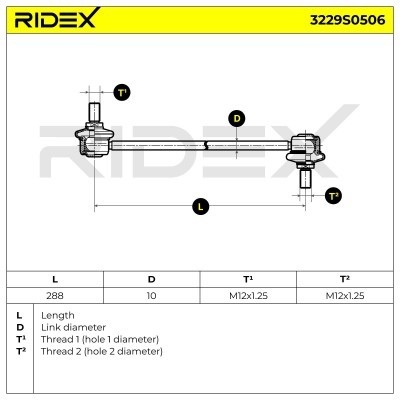 Stabilizer Link RIDEX 3229S0506 3229S0506 - photo 6