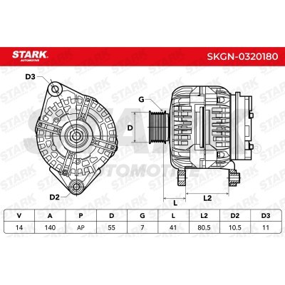 Alternator Stark SKGN-0320180 SKGN-0320180 - photo 6