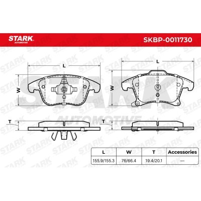 Brake Pads Set Stark SKBP-0011730 SKBP-0011730 - photo 5