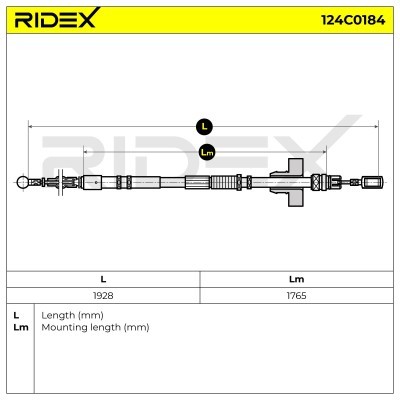 Cable Pull, Parking Brake RIDEX 124C0184 124C0184 - photo 6