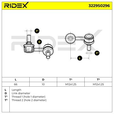 Stabilizer Link RIDEX 3229S0296 3229S0296 - photo 6