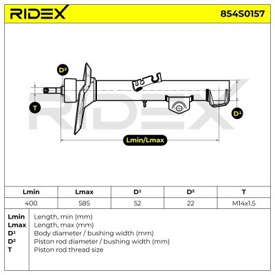 Shock Absorber RIDEX 854S0157 854S0157 - photo 6