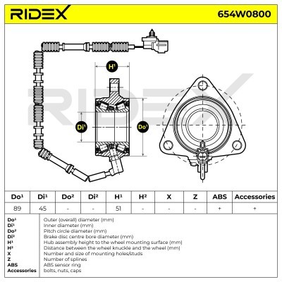 Wheel Bearing RIDEX 654W0800 654W0800 - photo 5