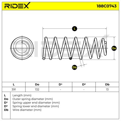 Suspension Spring RIDEX 188C0743 188C0743 - photo 4