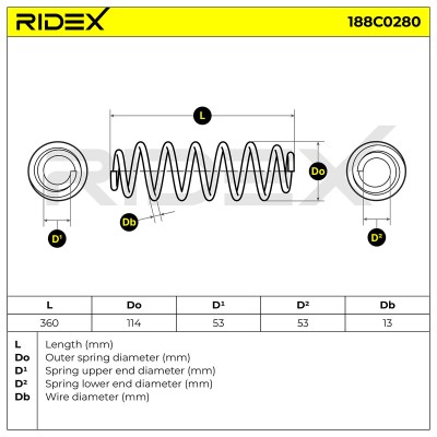 Suspension Spring RIDEX 188C0280 188C0280 - photo 6