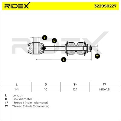 Stabilizer Link RIDEX 3229S0227 3229S0227 - photo 5