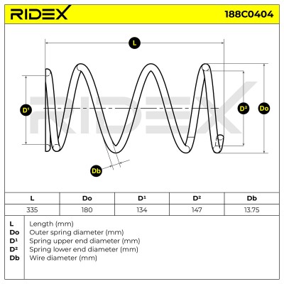 Suspension Spring RIDEX 188C0404 188C0404 - photo 5