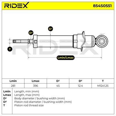 Shock Absorber RIDEX 854S0551 854S0551 - photo 7