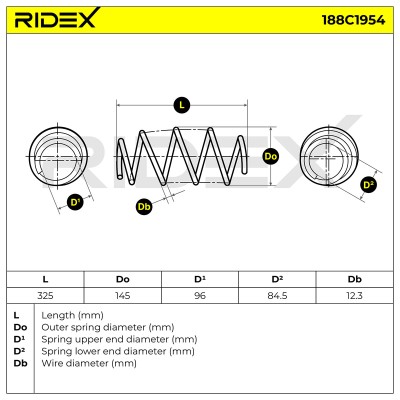 Suspension Spring RIDEX 188C1954 188C1954 - photo 4