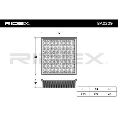 Air Filter RIDEX 8A0209 8A0209 - photo 3