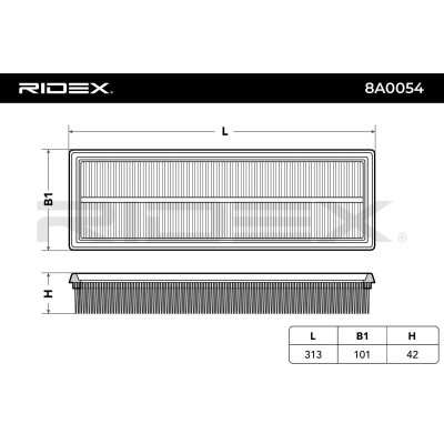 Air Filter RIDEX 8A0054 8A0054 - photo 3
