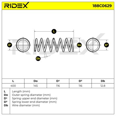 Suspension Spring RIDEX 188C0629 188C0629 - photo 5