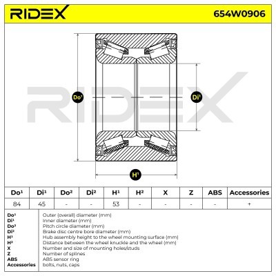 Wheel Bearing RIDEX 654W0906 654W0906 - photo 8