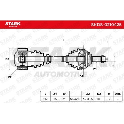 Drive Shaft Stark SKDS-0210425 SKDS-0210425 - photo 6