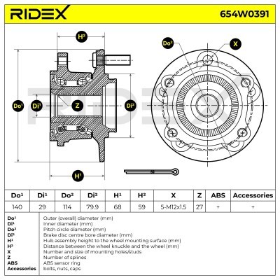Wheel Bearing RIDEX 654W0391 654W0391 - photo 3