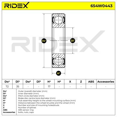 Wheel Bearing RIDEX 654W0443 654W0443 - photo 5