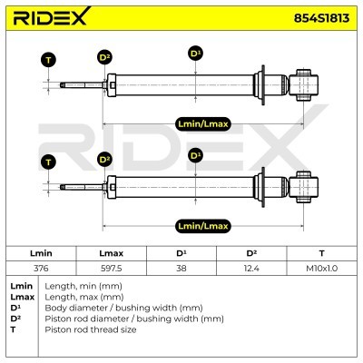Shock Absorber RIDEX 854S0704 854S0704 - photo 8