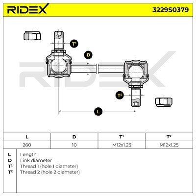 Stabilizer Link RIDEX 3229S0379 3229S0379 - photo 9