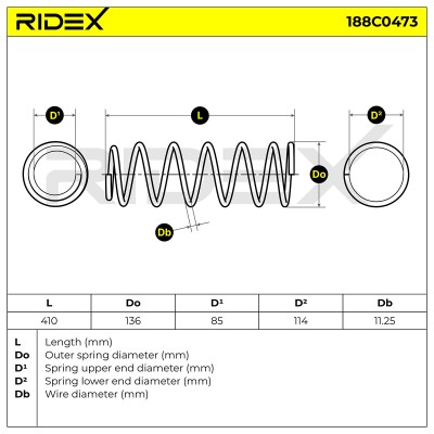 Suspension Spring RIDEX 188C0473 188C0473 - photo 5