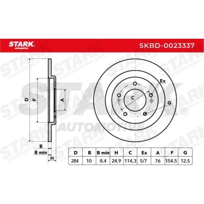 Brake Disc Stark SKBD-0023337 SKBD-0023337 - photo 3