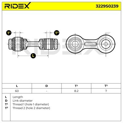 Stabilizer Link RIDEX 3229S0239 3229S0239 - photo 6