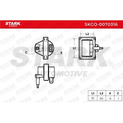 Ignition Coil Stark SKCO-0070316 SKCO-0070316 - photo 2