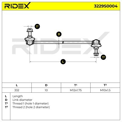 Stabilizer Link RIDEX 3229S0004 3229S0004 - photo 6
