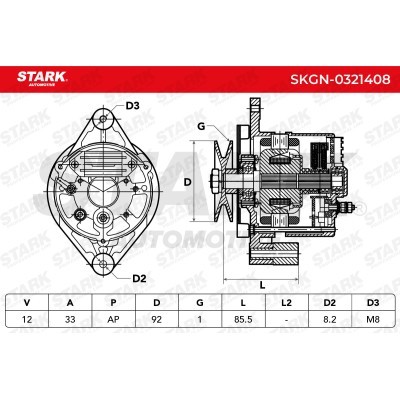 Alternator Stark SKGN-0321408 SKGN-0321408 - photo 6