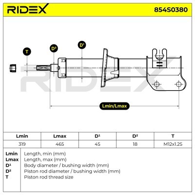 Shock Absorber RIDEX 854S0380 854S0380 - photo 5