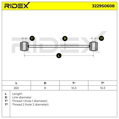 Stabilizer Link RIDEX 3229S0608 3229S0608 - photo 5