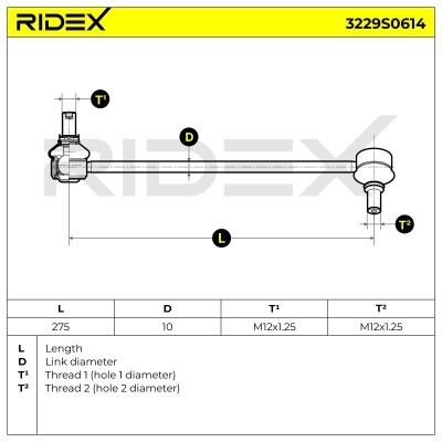 Stabilizer Link RIDEX 3229S0614 3229S0614 - photo 5
