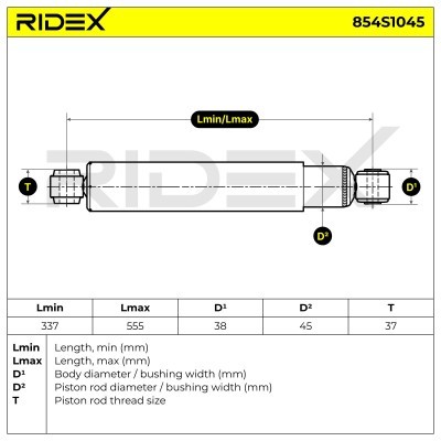Shock Absorber RIDEX 854S1045 854S1045 - photo 8