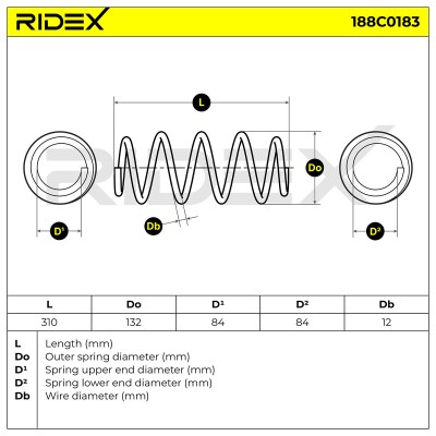 Suspension Spring RIDEX 188C0183 188C0183 - photo 5
