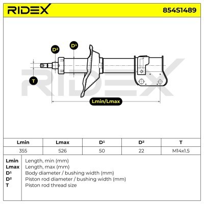 Shock Absorber RIDEX 854S1489 854S1489 - photo 6