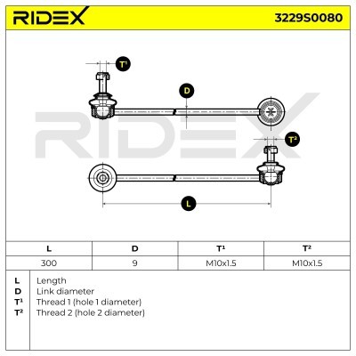 Stabilizer Link RIDEX 3229S0080 3229S0080 - photo 6
