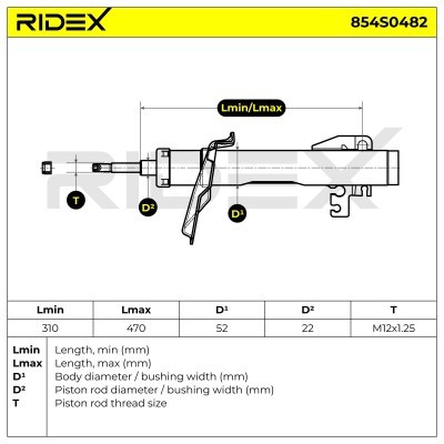 Shock Absorber RIDEX 854S0482 854S0482 - photo 9