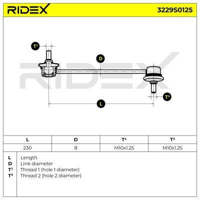 Stabilizer Link RIDEX 3229S0125 3229S0125 - photo 6