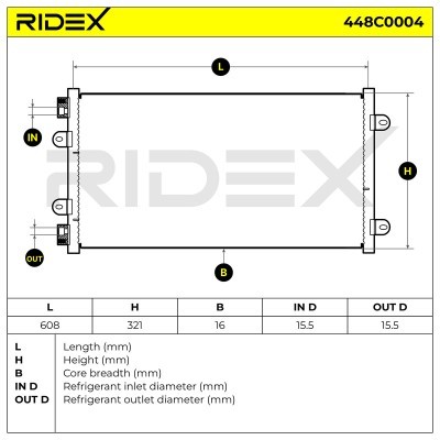 A/C condenser 448C0004 - photo 6