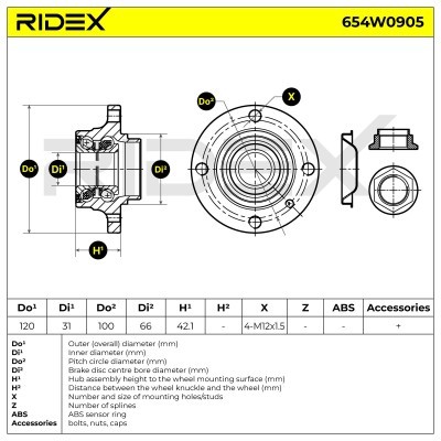 Wheel Bearing RIDEX 654W0905 654W0905 - photo 6