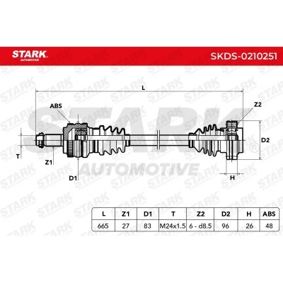 Drive Shaft Stark SKDS-0210251 SKDS-0210251 - photo 6