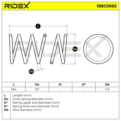 Suspension Spring RIDEX 188C0565 188C0565 - photo 5