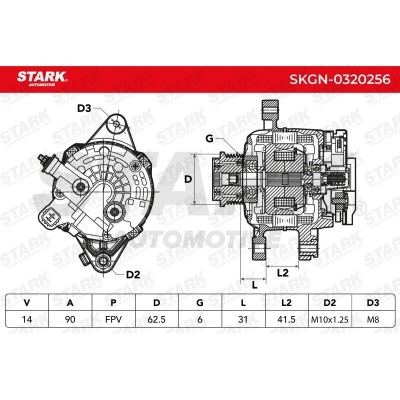 Alternator Stark SKGN-0320256 SKGN-0320256 - photo 6