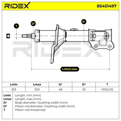 Shock Absorber RIDEX 854S1497 854S1497 - photo 7
